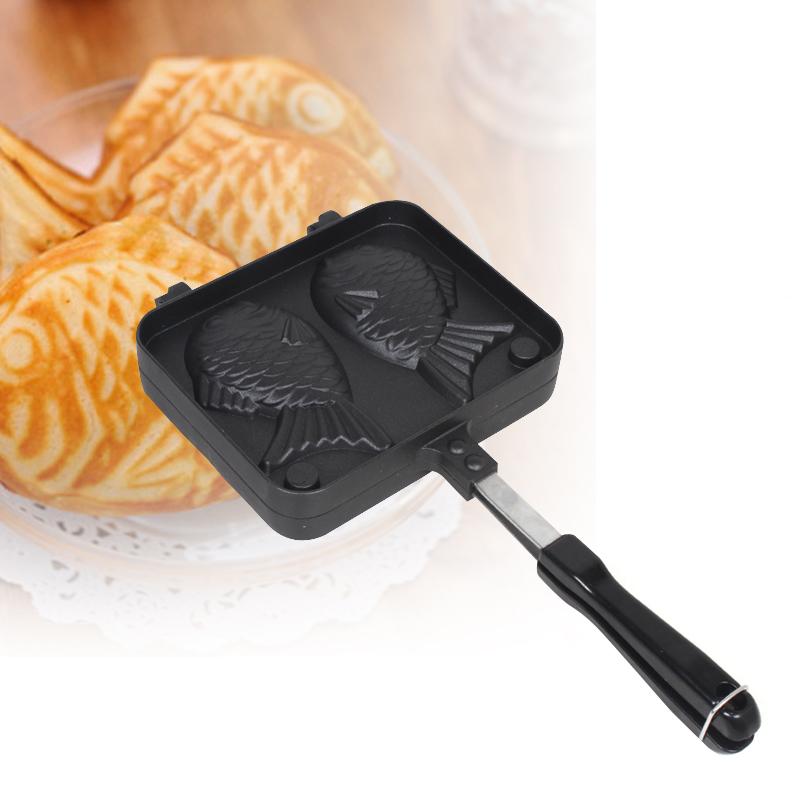 Gaufrier japonais en forme de poisson, ustensile de cuisson, Double poêle à crêpes, en acier inoxydable, outils de pâtisserie maison
