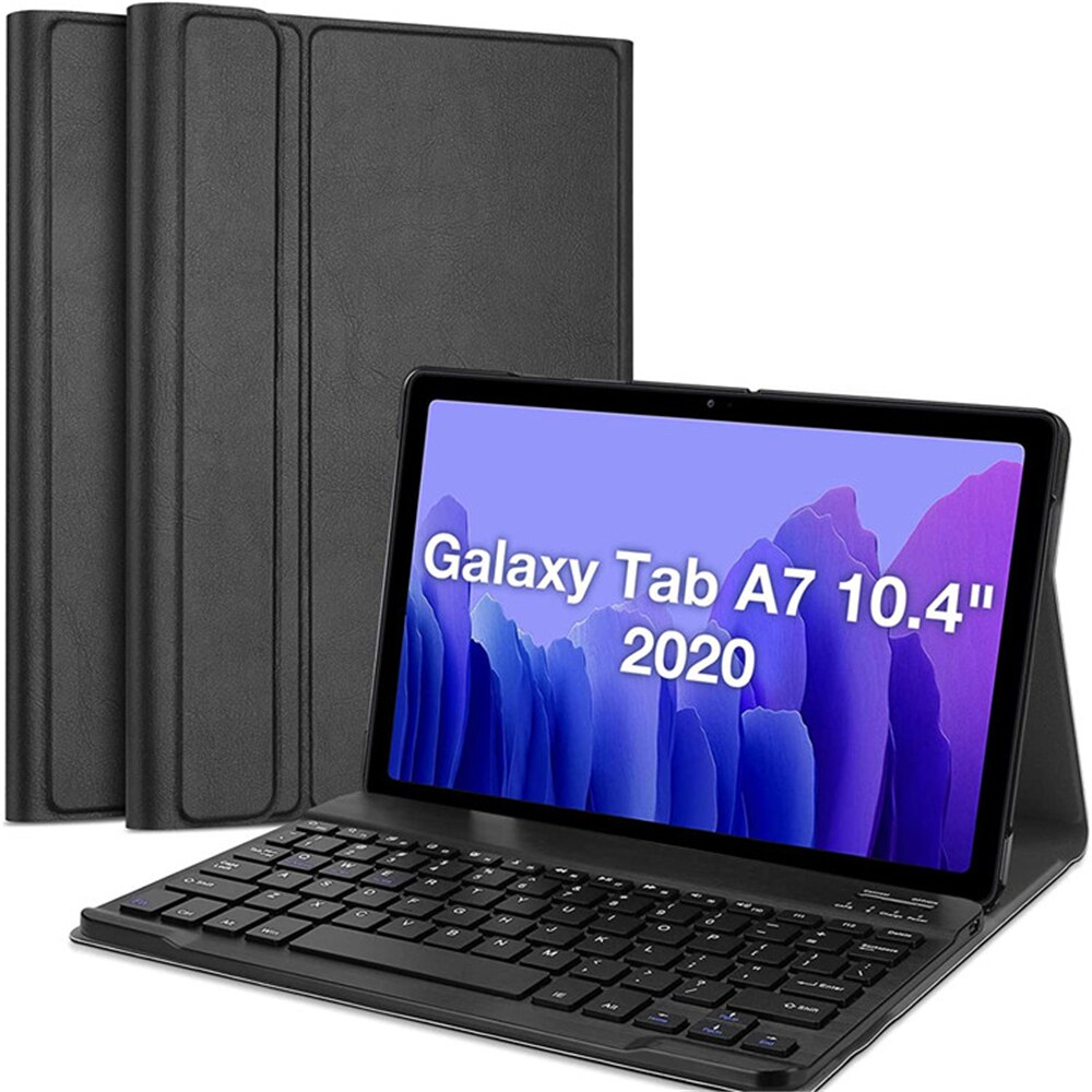 Suitable for Samsung Galaxy Tab A7 10.4-inch keyboard case synthetic leather stand function removable wireless keyboard