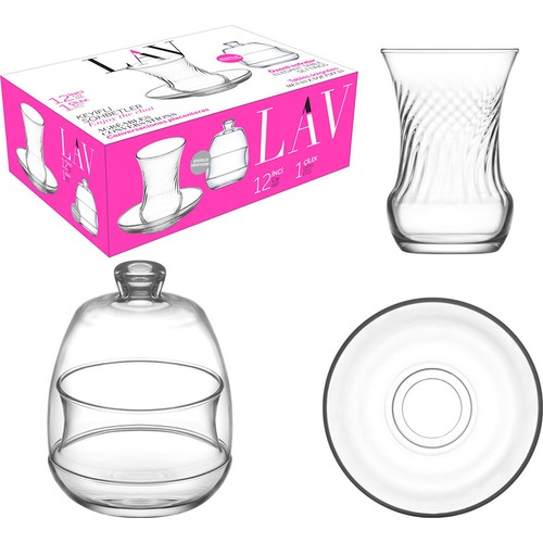 LAVA Pearl 12 Piece Tea Set + Sugar Bowl