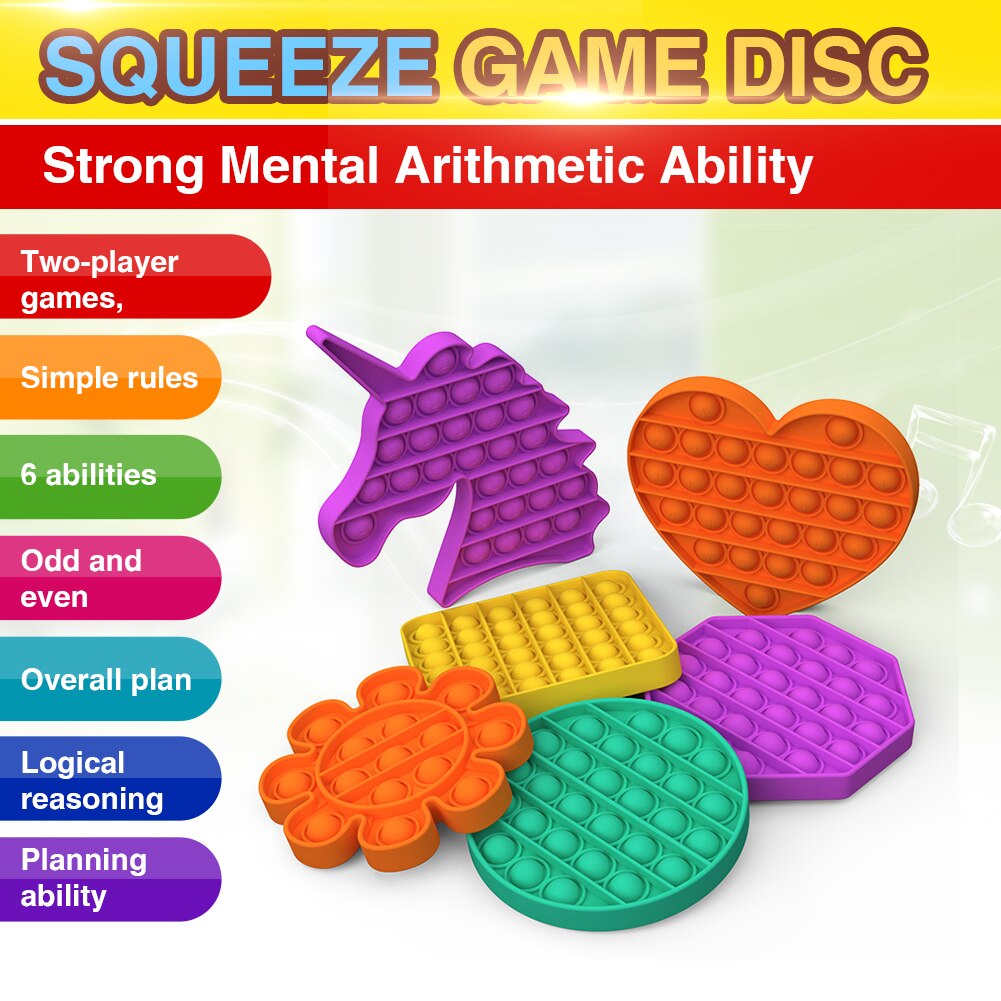 Antistress Speelgoed Bubble Popping Game Push Fidget Zintuiglijke Speelgoed Funny Adult Kids Reliver Stress Speelgoed Siliconen Autisme Speciale Behoeften