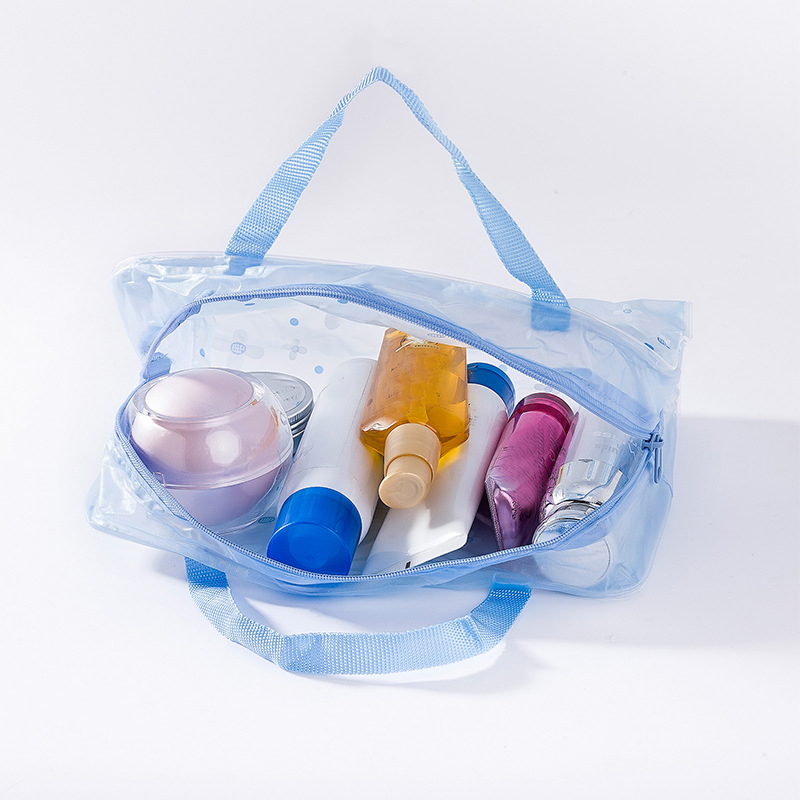 Frauen transparent PVC Kosmetik Tasche Reißverschluss Reise machen-hoch Schönheit Waschen Organizer Toilettenartikel Lagerung Tote Beutel Große Bilden fallen