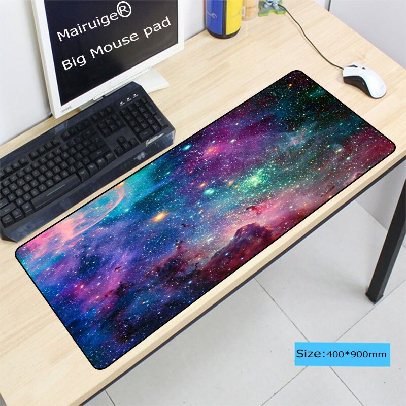 Mairuige Purple Space gaming mouse pad Rubber Computer large mouse pads Laptop Keyboard mat for League of Legends