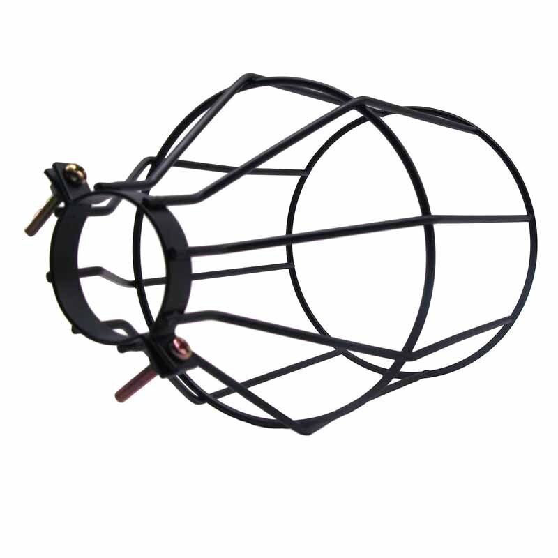 Steel Bulb Guard Clamp On Lamp Cage Vintage Light Industrial Auxiliary Tools