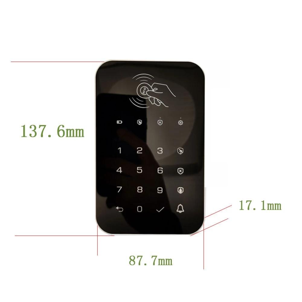 Wireless Touch Keypad GSM Alarm System RFID Card Password Keypad For Burglar Fire Alarm Host Control Panel