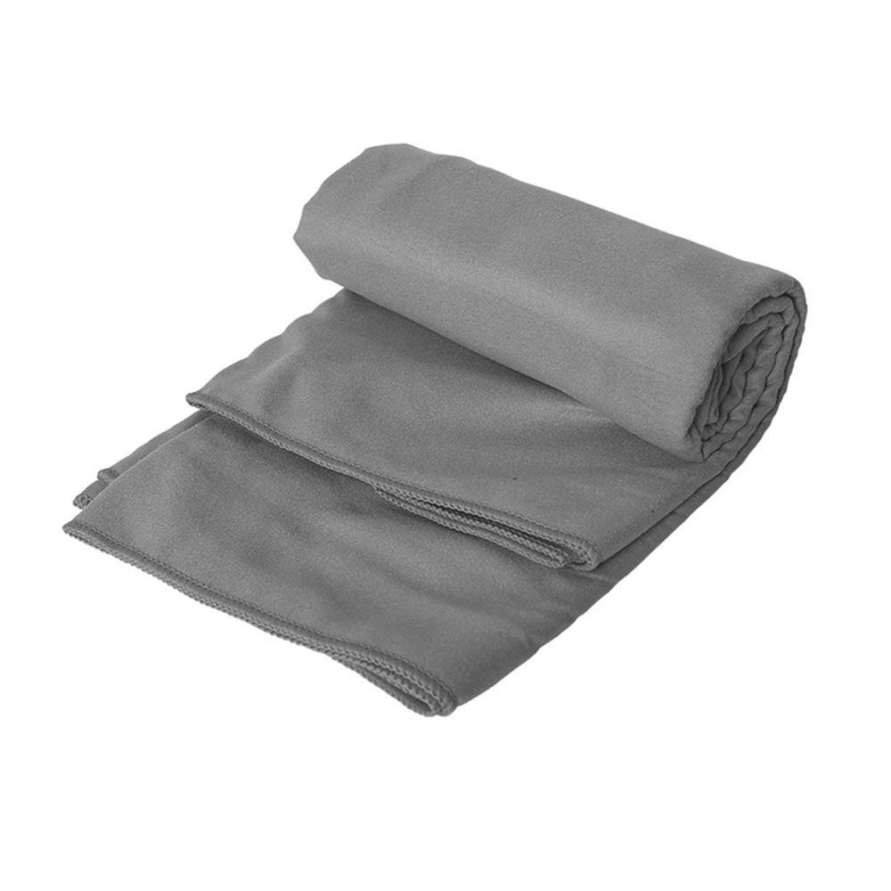 Draagbare Outdoor Snelle Droge Handdoek Reizen Effen Kleur Microfiber Handdoek voor Reizen Camping Sport Gym Zwemmen: gray