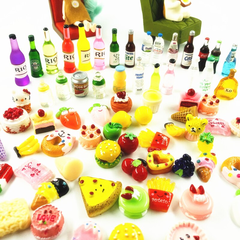 10/20 Pcs Mini Fles Charms Leuke Accessoire Deel Voor Pop Speelgoed Pop Huis Decoratie
