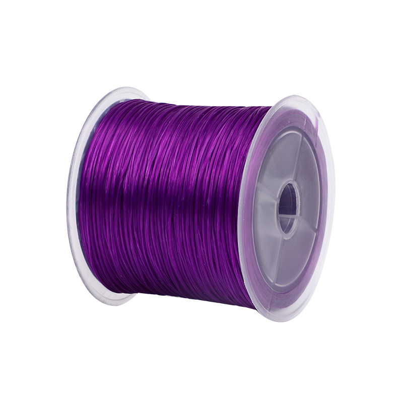 Hilo elástico para pulsera, hilo para hacer pulseras, gomas para hacer pulseras, cuerda elástica fuerte para hacer joyas: Morado