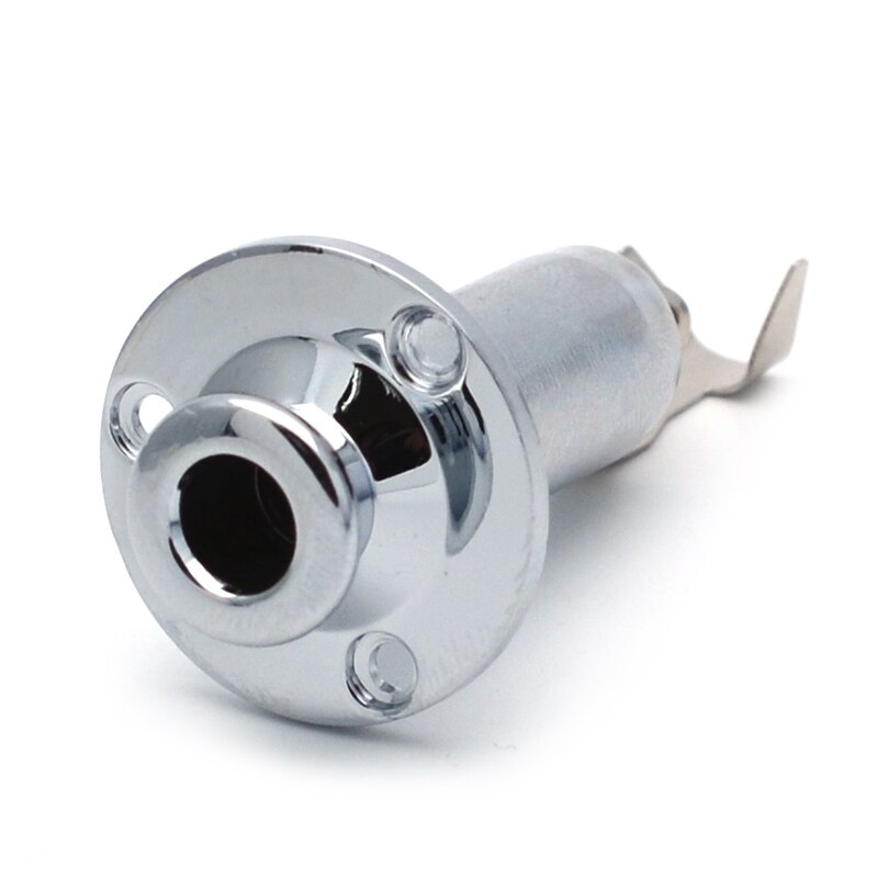 Brass Acoustic Electric Guitar End Pin EQ Output Input Jack Guitar Plug Socket 6.35 Guitar Parts Black Silver Gold 3 color