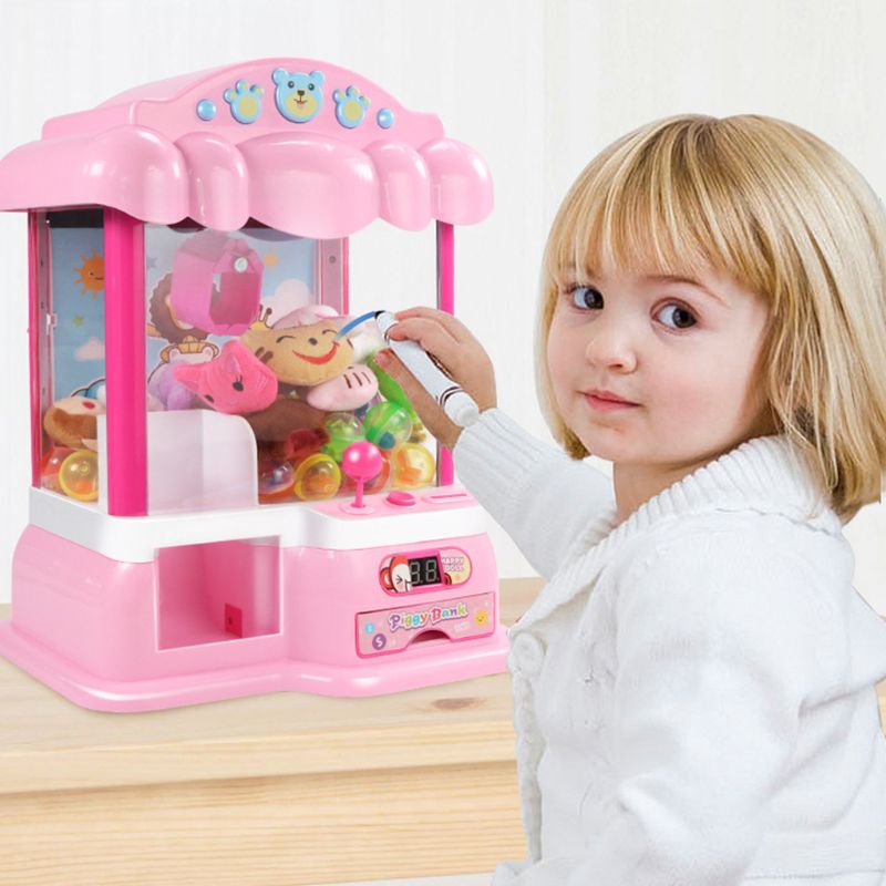 Claw Arcade Game Candy Dispenser Clip Doll Machine for Kids Birthday & Christmas for Children