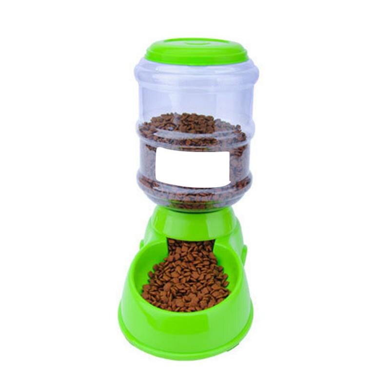 3.5L Animal Pet Food Container Plastic Pet Drinkers Cat Dog Automatic Feeder Drinking Water Bowl For Pets Dog Automatic Drinkers: Yellow