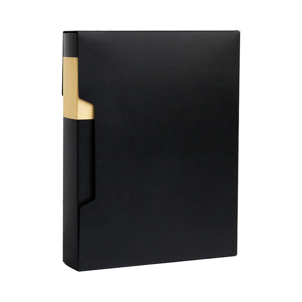 A4 Display Boek 80/100 Pagina 'S Transparante Insert Bestandsmap Document Opbergtas Kantoor Schoolbenodigdheden Briefpapier: Black 100