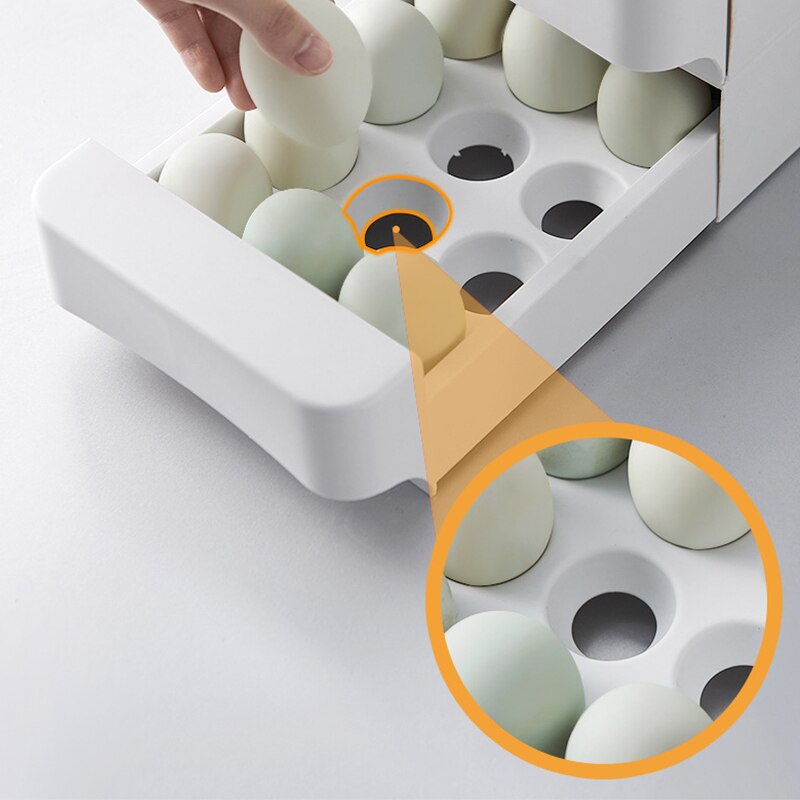Stackable Fridge Fruit Vegetable Storage Box Household Kitchen Egg Holder Refrigerator Organizer