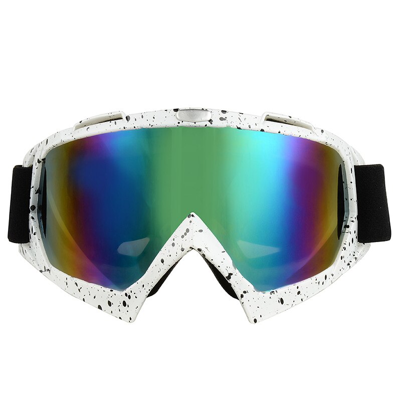Motorcycle Motocross Goggles Glasses for Helmet Racing Gafas Dirt Bike ATV MX Goggles Clear Tinted Lens Off Road Adjustable: PLATING COLOR 2