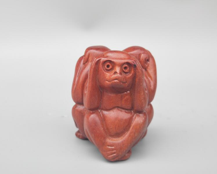 China houtsnijwerk apen kleine standbeeld
