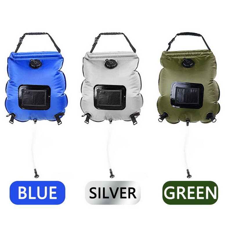 20L Outdoor Water Bag Leak Proof Solar Power Shower Bag Portable Camping Shower Bags Outdoor Accessories