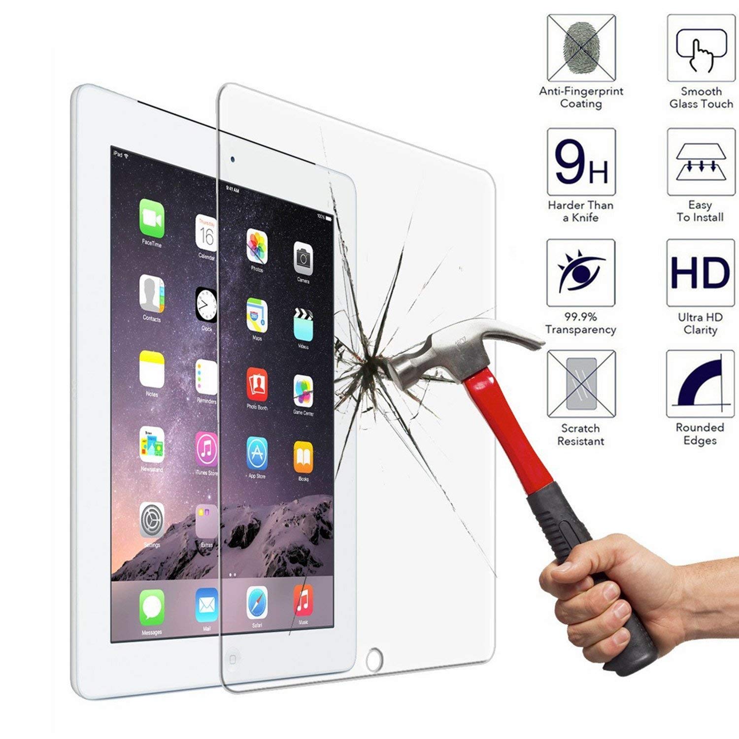 Pokrowiec na iPad Air 2 pokrowiec 360 stopni obrotowy inteligentny pokrowiec na ipad 9.7 pokrowiec A1567 A1566 na ipad 6. Generacji 2018 etui: Glass Not Free Gift