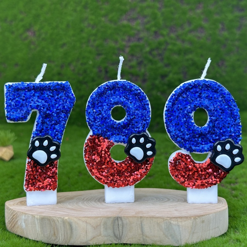 Blauw Nummer Sparkles Grappige Kaars Verjaardagskaars Herinneringen Rode Kaarsen En Accessoires Voor Kinderen Taartdecoratie Lampen Kaarsen