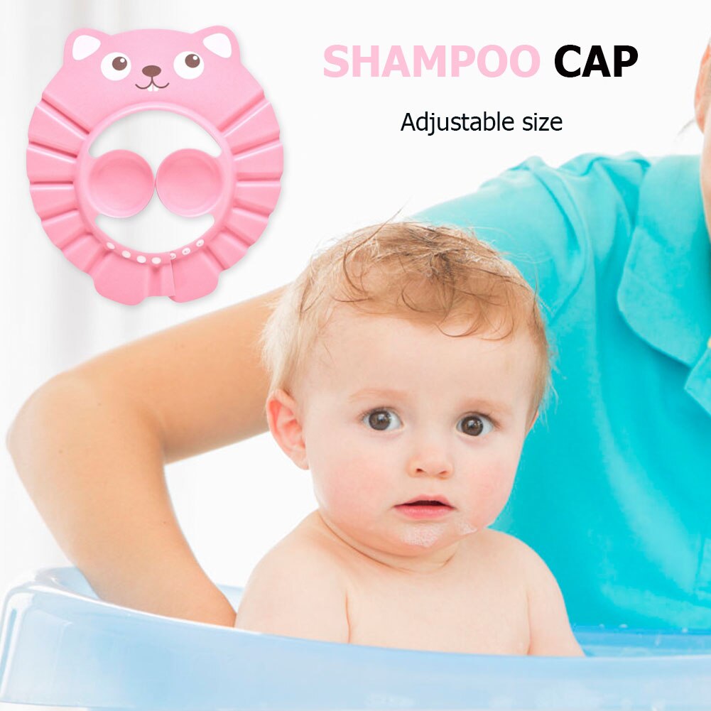 Bonnet de bain capote de sécurité shampooing chapeau réglable bébé douche protéger les yeux imperméable à l'eau lavage des cheveux bouclier shampooing