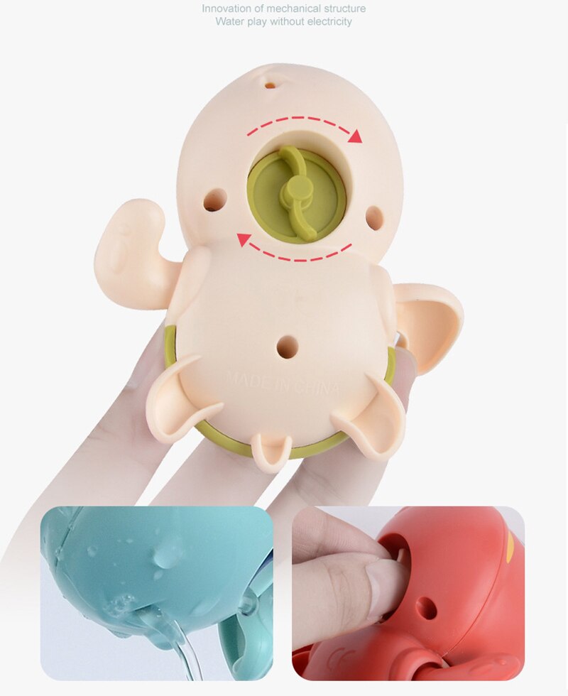 Baby Bath Toys Clockwork Dabbling Children Toys Cartoon Swim Duck Kids Shower Water Toy For Bathroom Bathtub Beach Swimming Pool