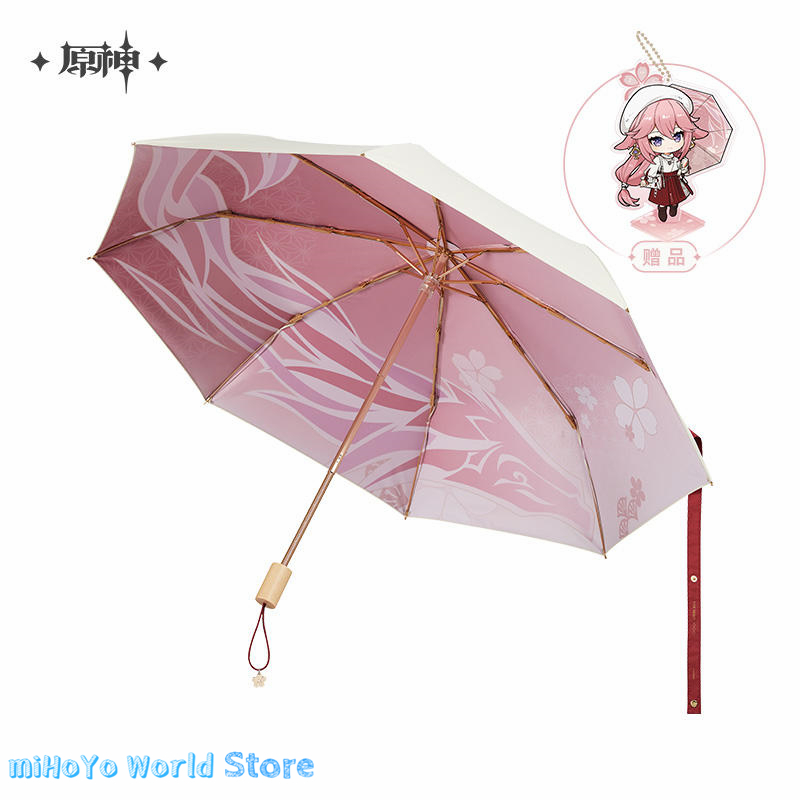[Genuine] Yae Miko Umbrella MiHoYo Official Genshin Impact Yae Miko Theme Impression Series Folding Umbrella Original Cosplay: Default Title