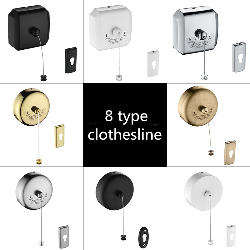 Wall-mounted Clothesline Telescopic Invisible Clothesline Balcony Retractable Portable Hanging Rack Stainless Steel Laundry Rack
