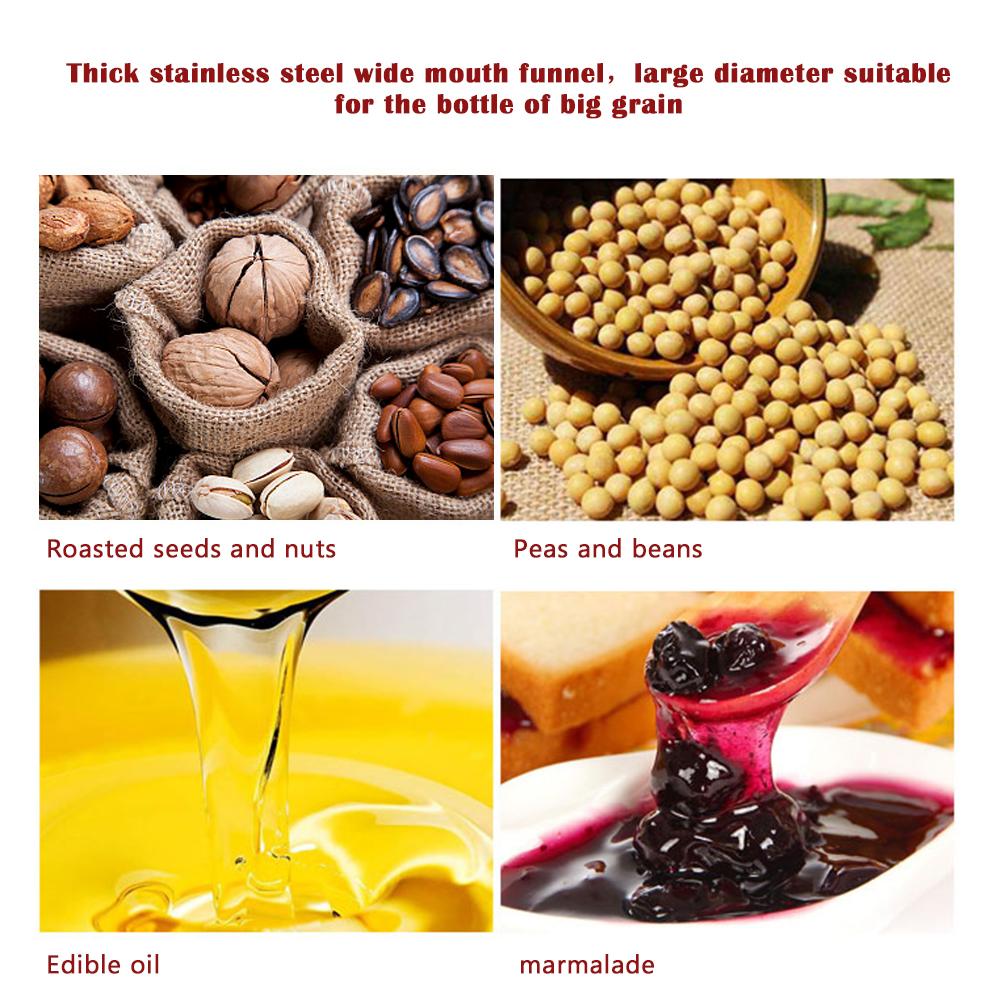 Stainless Steel Wide - mouth Canning Funnel with Large Diameter for Packaging Food Pickles Fruit Jam Sausages #EW