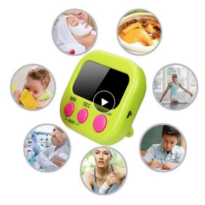 Digital Kitchen Timer Big Digits Loud Alarm Magnetic Kitchen Timers Backing Stand Large LCD Cooking Baking Stopwatch Clock Home