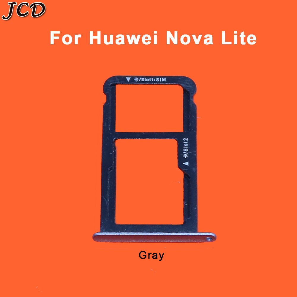 JCD Für Huawei Nova Lite SIM Karte Tablett Halfter Karte Slot Adapter Für Huawei Nova Ersatz Reparatur Ersatzteile: Nova Lite-grau