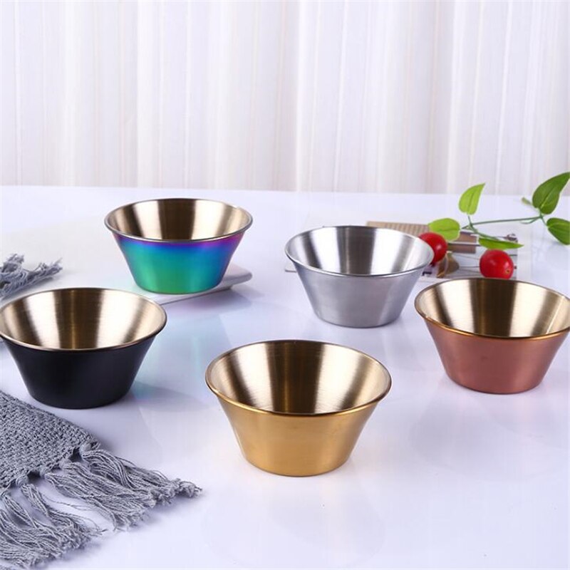 Stainless Steel Cone Plate Sauce Plate Small Dish Food Snack Dish Sauce Dish Seasoning Dish Seasoning