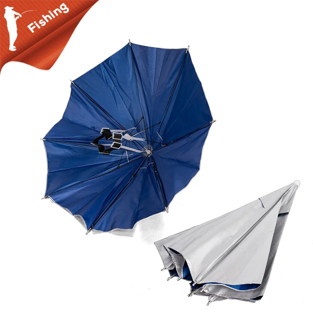 Chapeau parapluie de pluie portable, pliable, pare-soleil d'extérieur, imperméable, pour camping, pêche, sauna, casquette, couvre-chef de plage, accessoire
