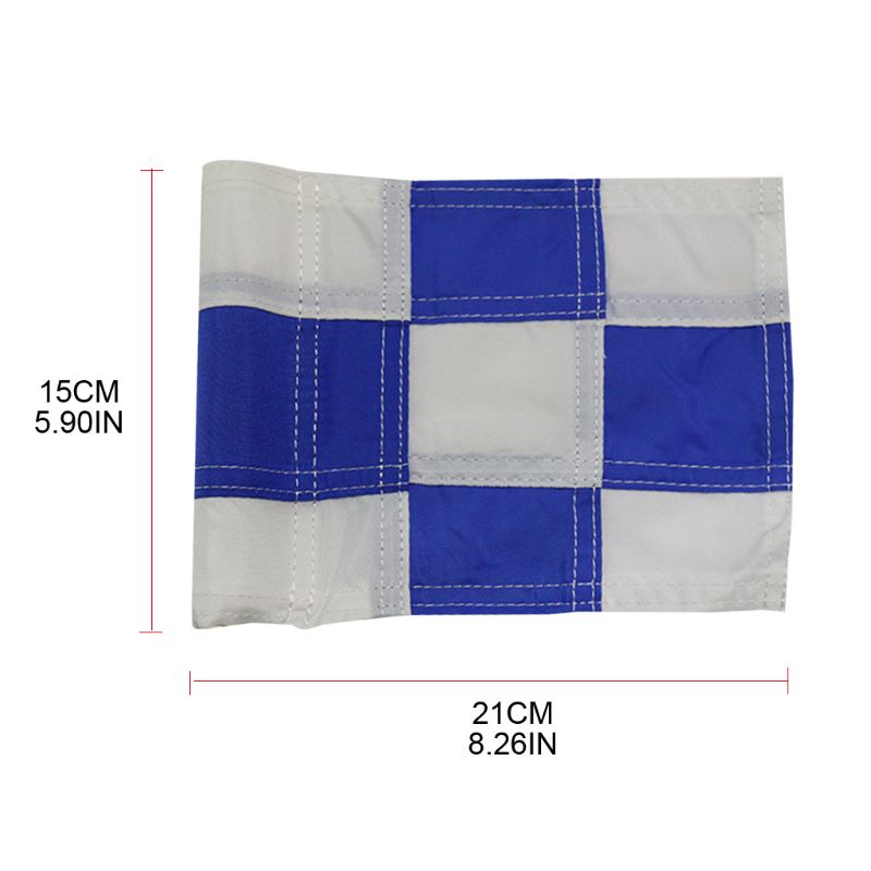 Checkered Golf Flag with Tube Inserted Putting Green Flags for Yard Durable K43E