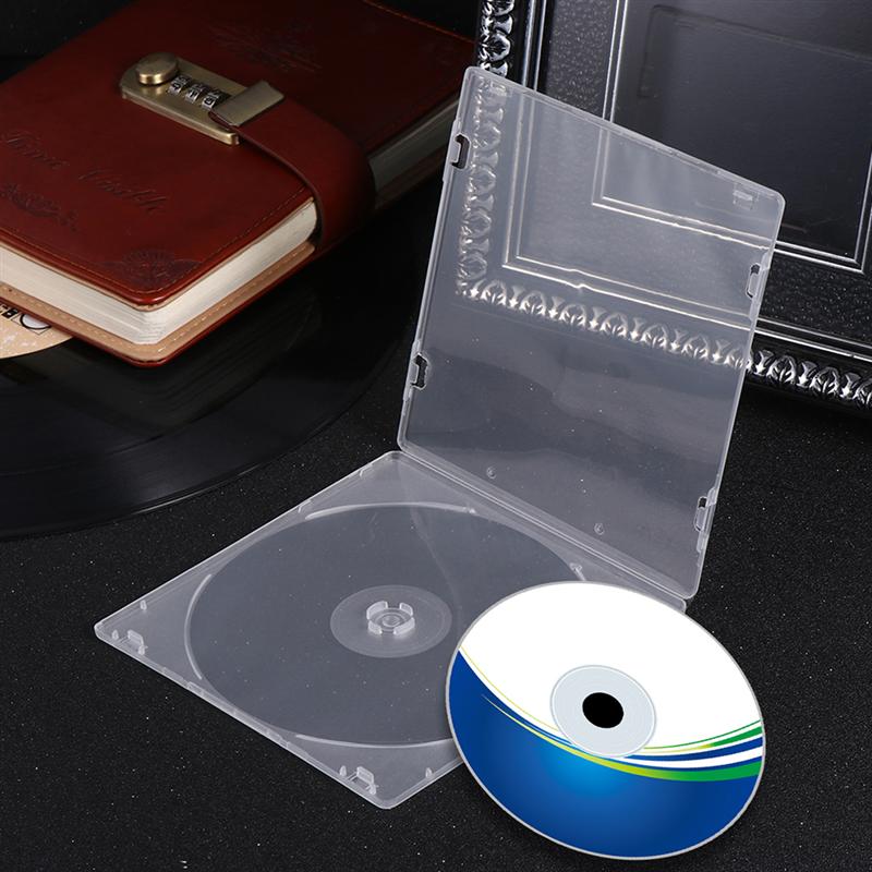 25 Pcs Ultrathin DVD Case Transparent CD Package Portable CD Storage Box for Home Cinema