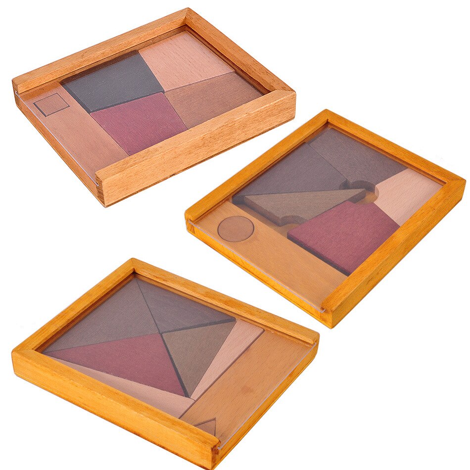 Puzzle Tangram éducatif en bois, jeu de société de forme géométrique, stimule le cerveau, qi, jouets classiques pour adultes et enfants de 6 ans et plus