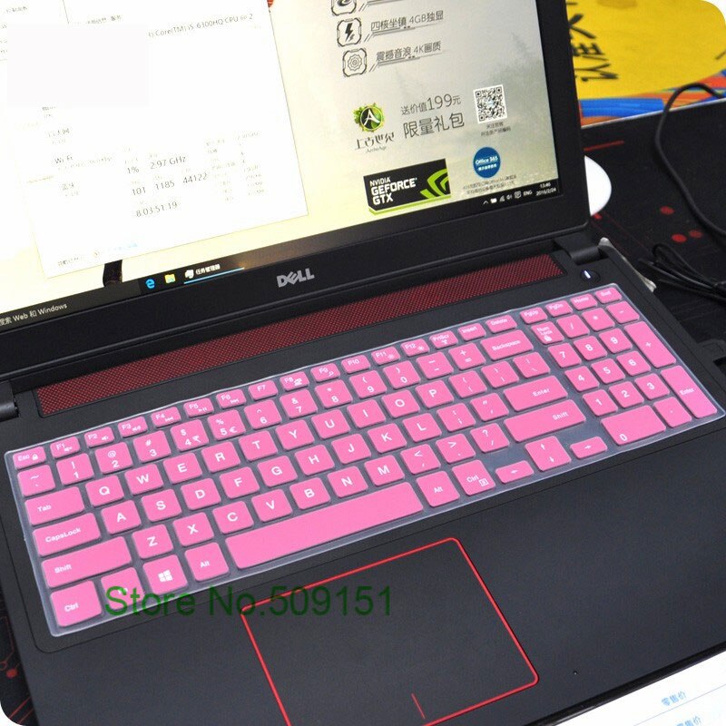 15 inch laptop toetsenbord beschermhoes voor dell inspiron 15 5000 5568 15cr 15cr-4528b vostro 15-3559 ins 15 5565 5567 7567