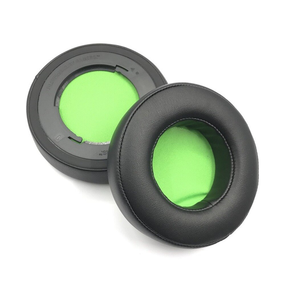 Coussinets d&#39;oreilles en mousse de remplacement, 1 paire, housse de coussin pour Razer Kraken 7.1 V2, édition régulière, faisceau de tête d&#39;écouteurs: green