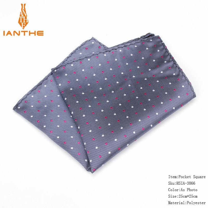 Mannen Klassieke Pocket Vierkante Dot Patroon Zakdoek Mode Zakdoek Voor Mannen Pakken Zakdoeken Vintage Handdoek Accessoires Marine: IA3866