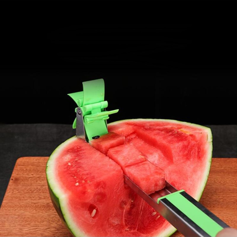 Wonderlife Cut Watermeloen Artefact Multifunctionele Watermeloen Mes Rvs Fruit Splitter Windmolen