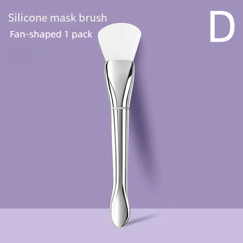 Sminkeverktøy multifunksjonell silikon ansiktsmaskebørste myk hår ansiktsbørste applikator for ansiktsmaske skjønnhetssalongbørster: Grå