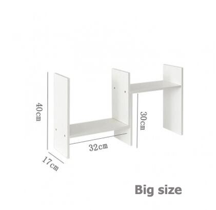 H Model MDF Bookshelf Commodity Shelves Simple Multifunction Self Use On Desk Table 2 Sizes Options: Big size