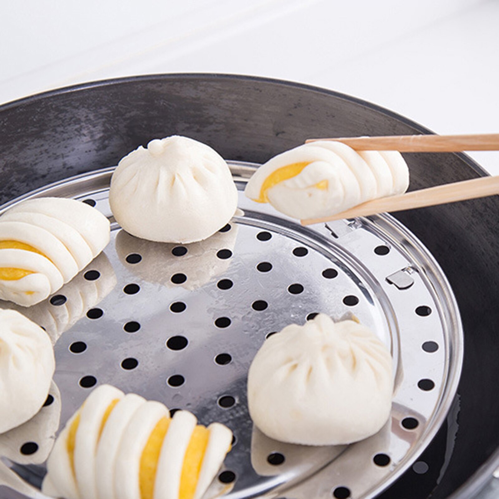 Stainless Steel Tripod Bun Steamer Rack Insert Stock Pot Tray Stand Cooking Tool