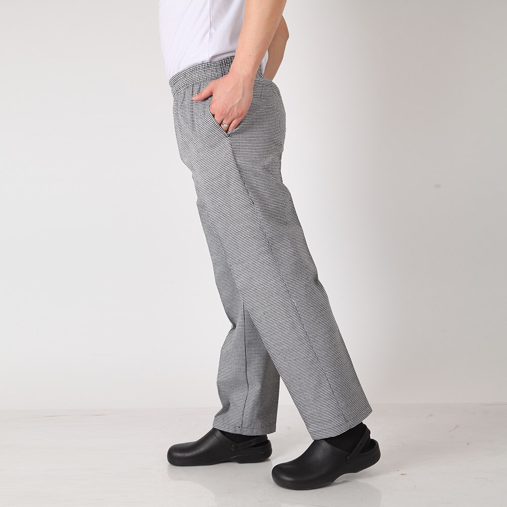 Men Black Stripe Restaurant Kitchen Food Service Bakery Coffee Shop Sushi Workwear Pants Waiter Cooker Chef Pants