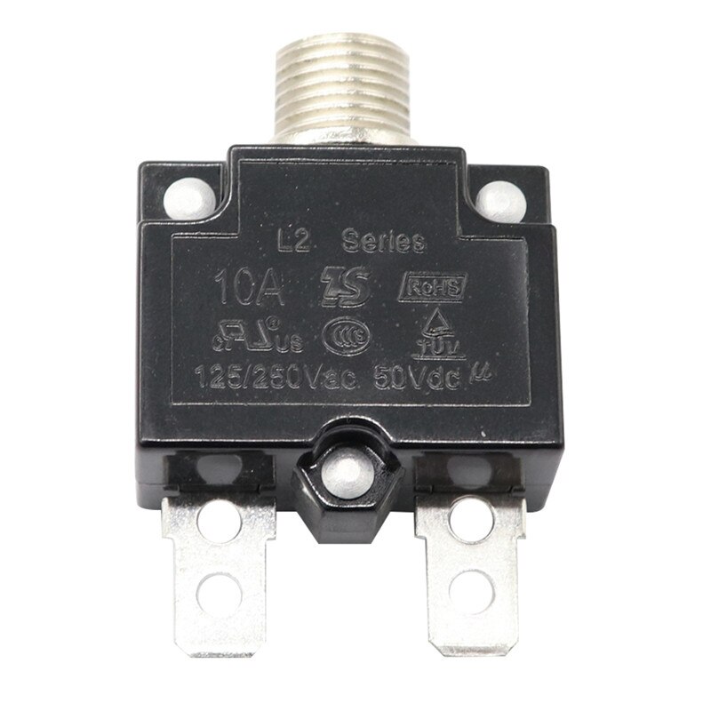 12V 5A 10A 15A 20A 30A Drukknop Zelfherstelbare Thermische Stroomonderbreker Panel Mount Vakmanschap Voor Overbelasting reset #296853: Zilver
