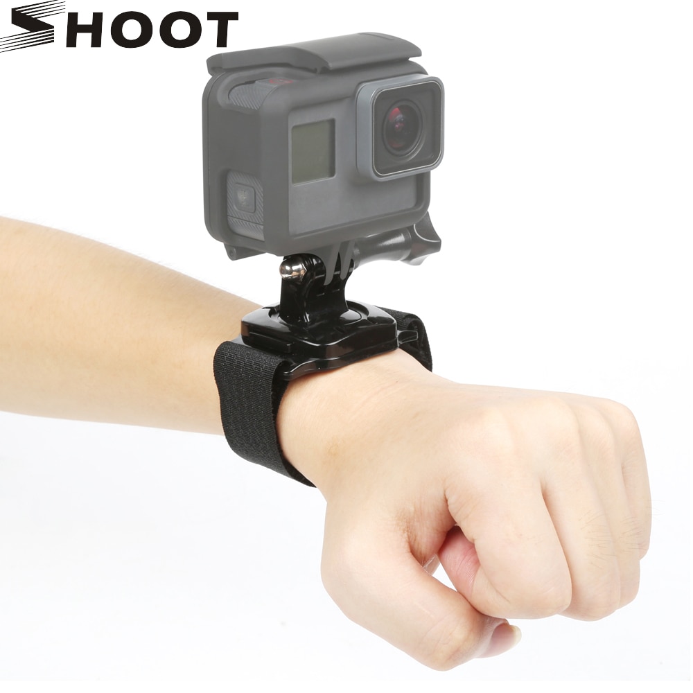 SCHIETEN 360 Graden Rotatie Camera Wrist Strap Mount voor GoPro Hero 8 7 5 Zwart Xiaomi Yi 4K Sjcam eken H9 Actie Camera Accessoire