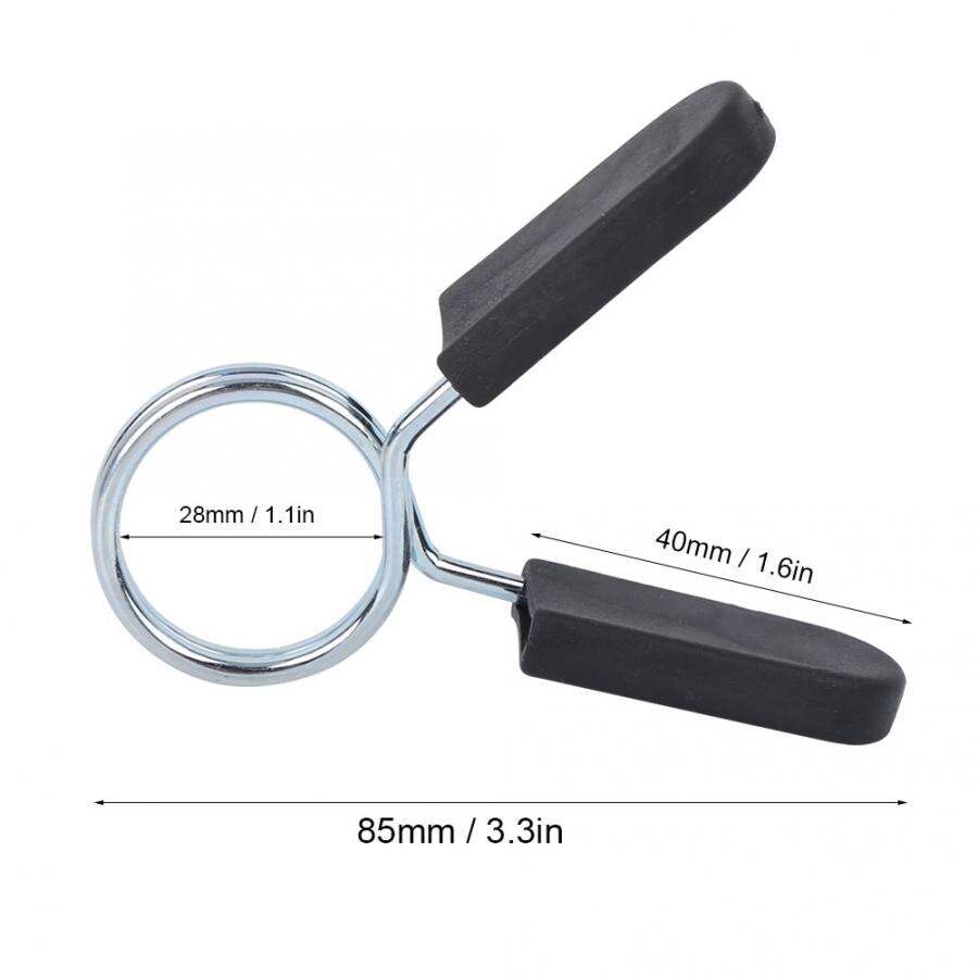 4 pièces 28/30/50mm haltère ressort serrure Barbell pince ressort collier pince gymnastique poids haltère serrure Standard Kit de levage Barbell Lock: Rouge