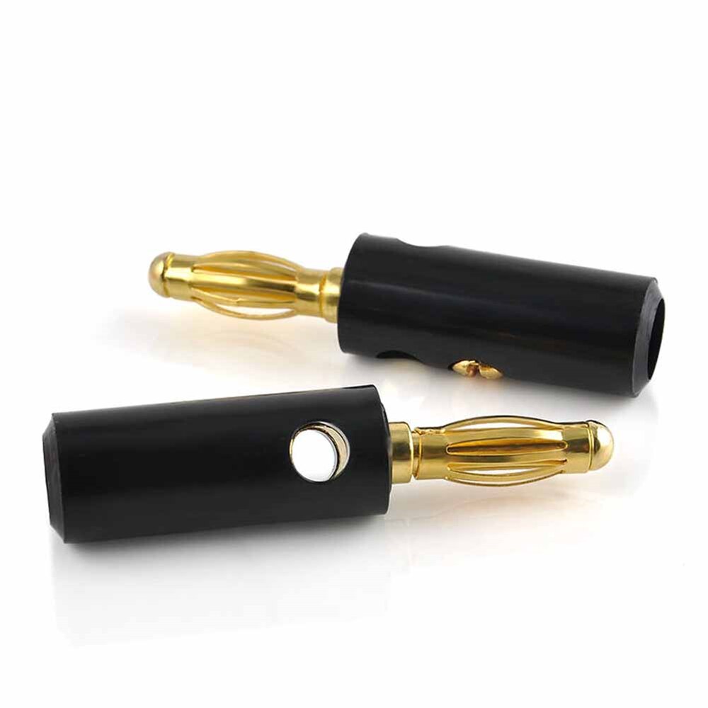 20 Stks/partij 4Mm Vergulde Speaker Banaan Connector Hoorn Luidsprekers Banaan Plug Compatibel Met Maximaal 3Mm Diameter van Luidsprekerkabel