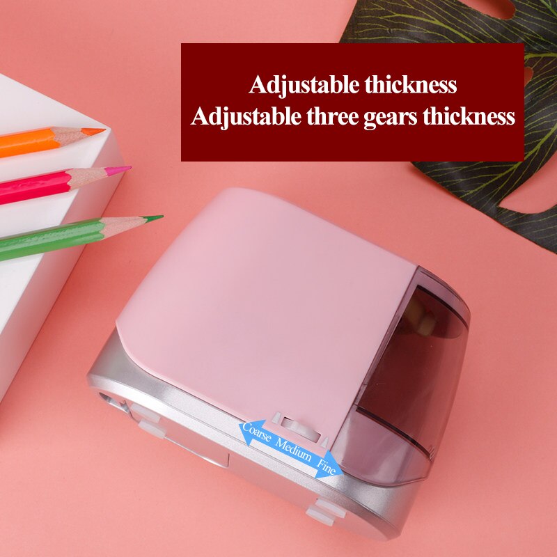 TENWIN – taille-crayon automatique électrique, mignon, taille-crayon, batterie, crayons pour enfants, papeterie robuste, kawaii, bureau