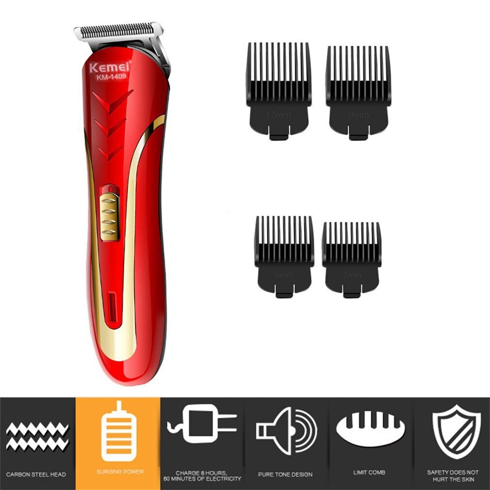 KEMEI KM-1407 Multifunctional Hair Trimmer Rechargeable Electric Nose Hair Clipper Electric Razor Beard Shaver