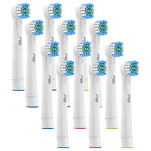 12 ×Replacement Opzetborstels Voor Oral-B Elektrische Tandenborstel Fit Advance Power/Pro Gezondheid/Triumph/3D excel/Vitality Precision Clean