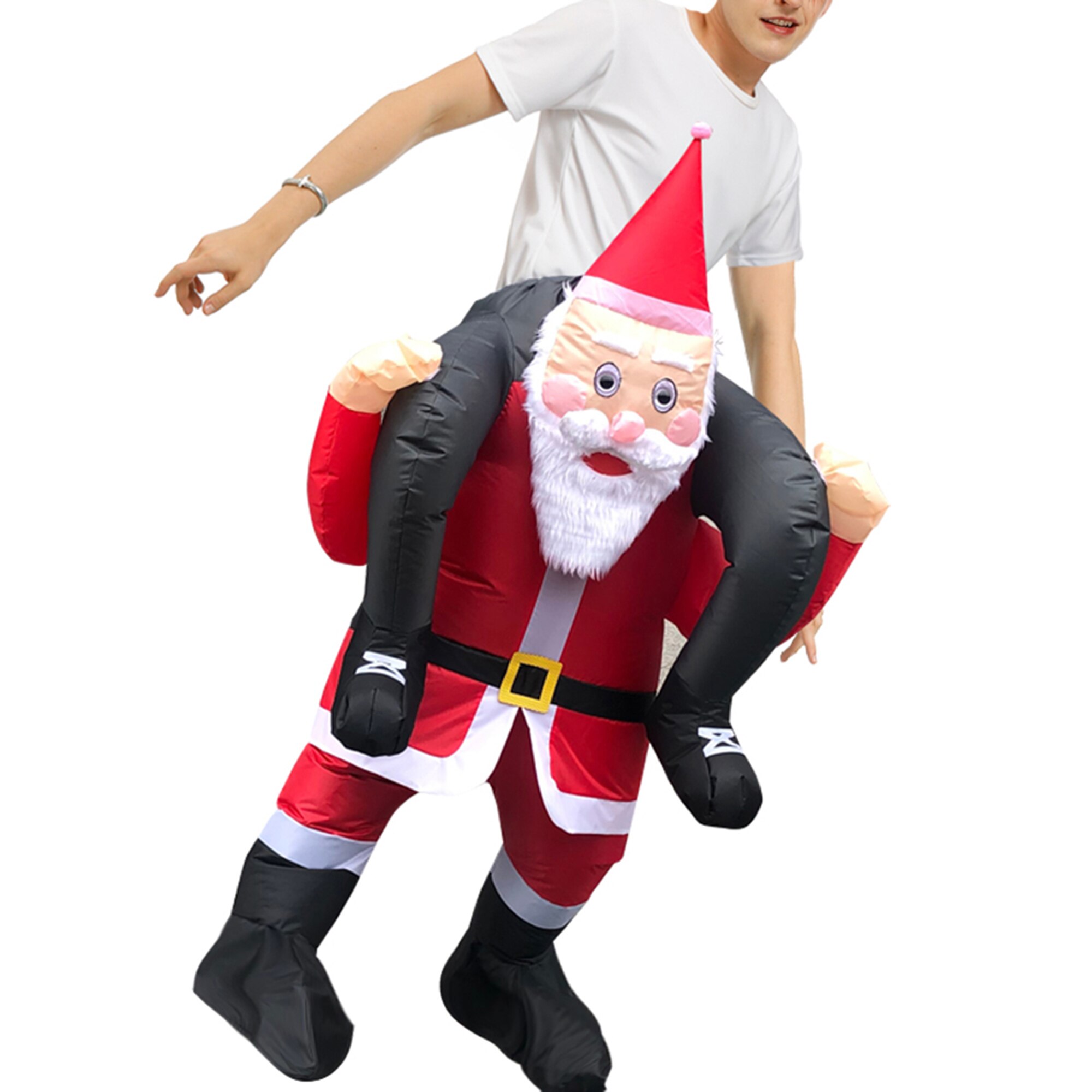 Brand Santa Claus Inflatable Suit Riding Style Supplies Adults Children Annual Performance Costume