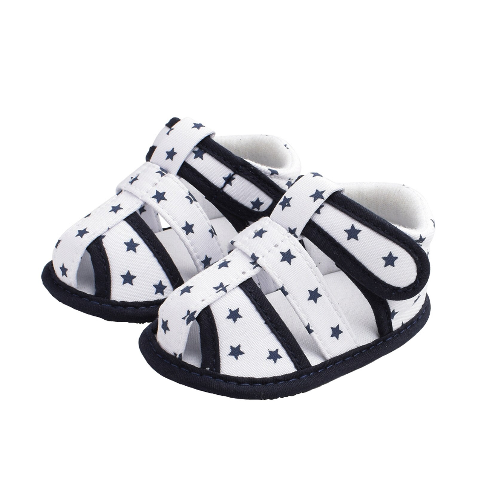 Zomer Baby Sandalen Leuke Vijfpuntige Ster Schoenen Baby Sandalen Zachte Zool Baby Peuter Eerste Wandelaars Schoenen: White / 9-12M